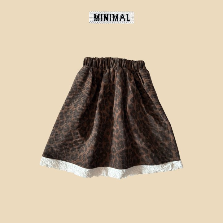 Minimal - Korean Children Fashion - #stylishchildhood - Leopard Lace Long Skirt