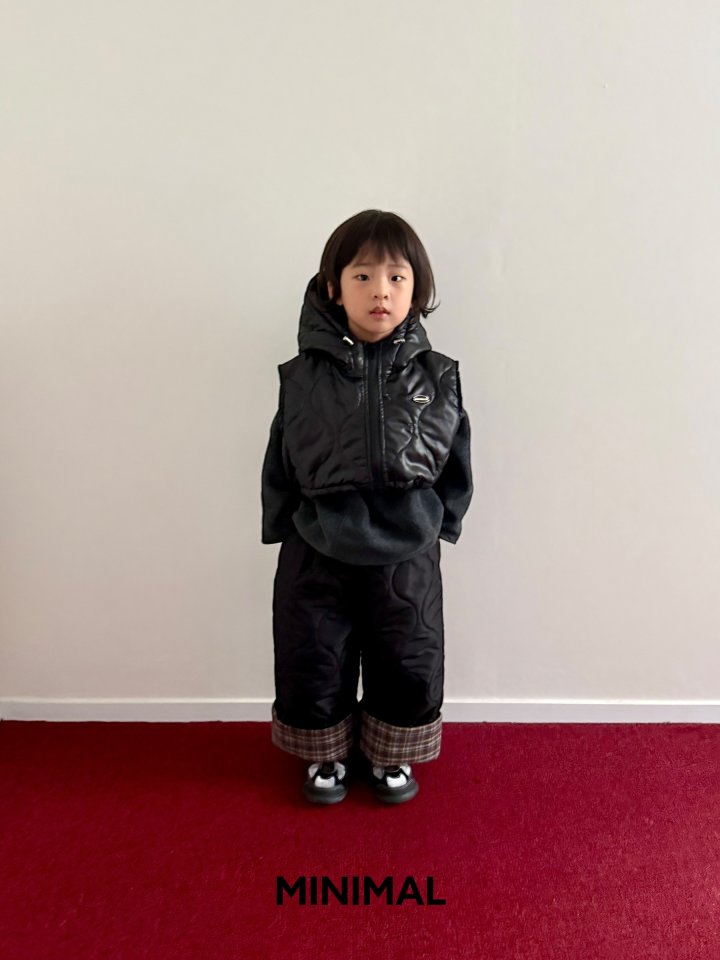 Minimal - Korean Children Fashion - #todddlerfashion - Quilted Short Hoodie Vest - 10