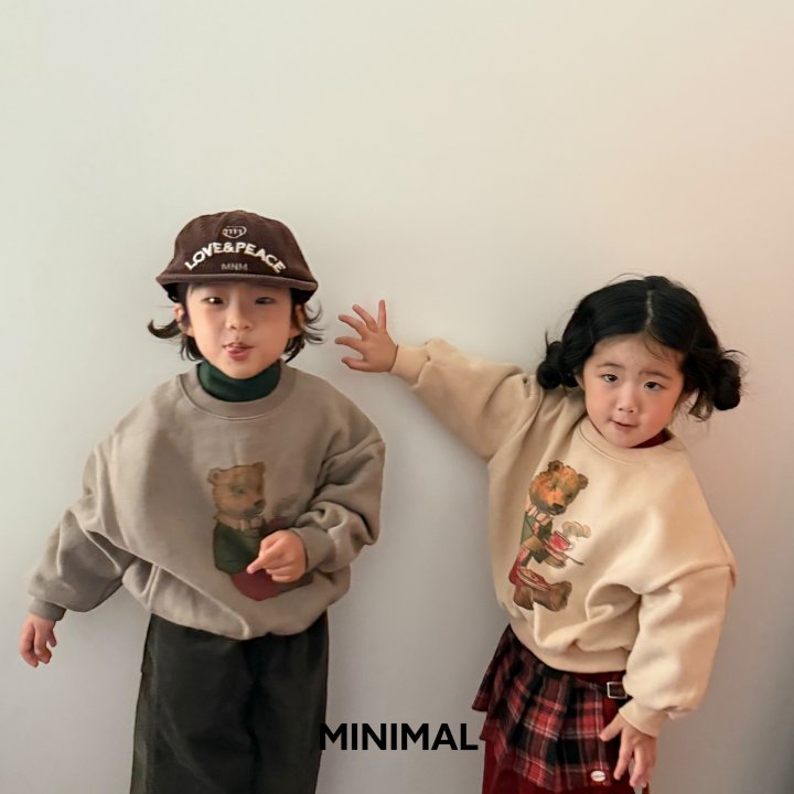 Minimal - Korean Children Fashion - #todddlerfashion - Vintage Bear Sweatshirt - 9