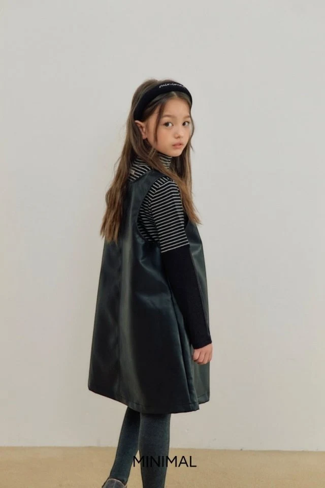 Minimal - Korean Children Fashion - #todddlerfashion - Stripe Point Turtleneck Tee - 8