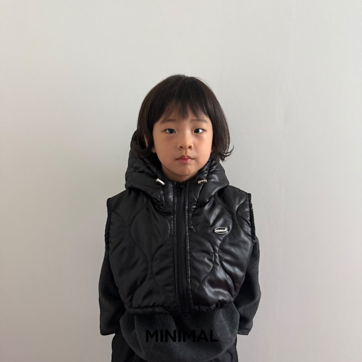 Minimal - Korean Children Fashion - #toddlerclothing - Quilted Short Hoodie Vest - 11