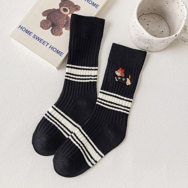 Miso - Korean Children Fashion - #kidzfashiontrend - Puppy Stripe Tights - 4