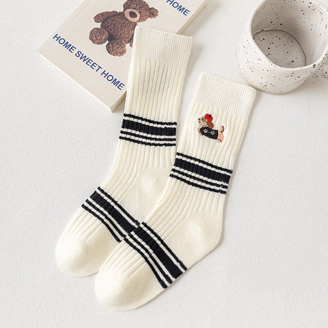 Miso - Korean Children Fashion - #kidzfashiontrend - Puppy Stripe Tights - 3