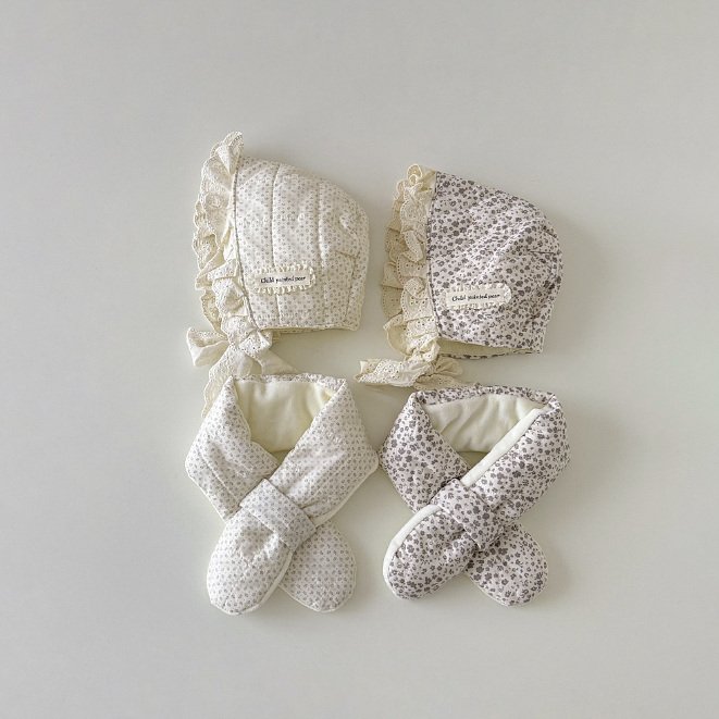 Miso - Korean Children Fashion - #littlefashionista - Winter Flower Lace Scarf
