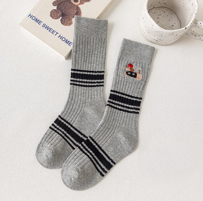 Miso - Korean Children Fashion - #littlefashionista - Puppy Stripe Tights - 5