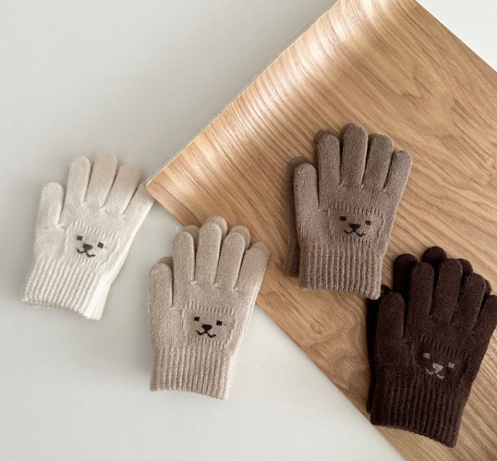 Miso - Korean Children Fashion - #minifashionista - Eo Bear Finger Gloves - 2