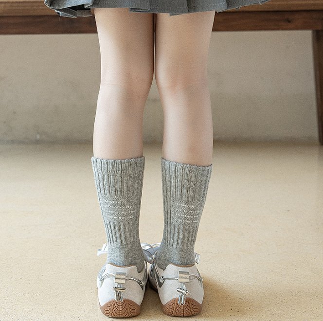 Miso - Korean Children Fashion - #minifashionista - Back Letter Sock Set - 9