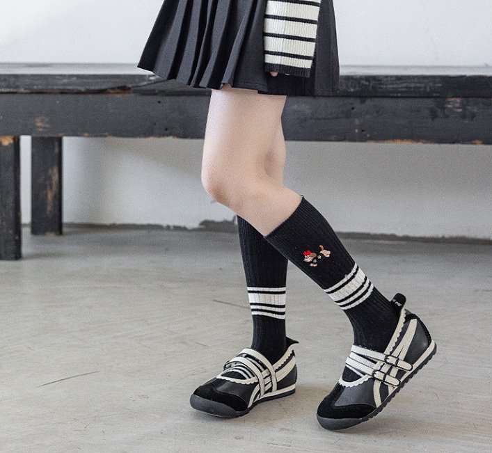 Miso - Korean Children Fashion - #prettylittlegirls - Puppy Stripe Tights - 8