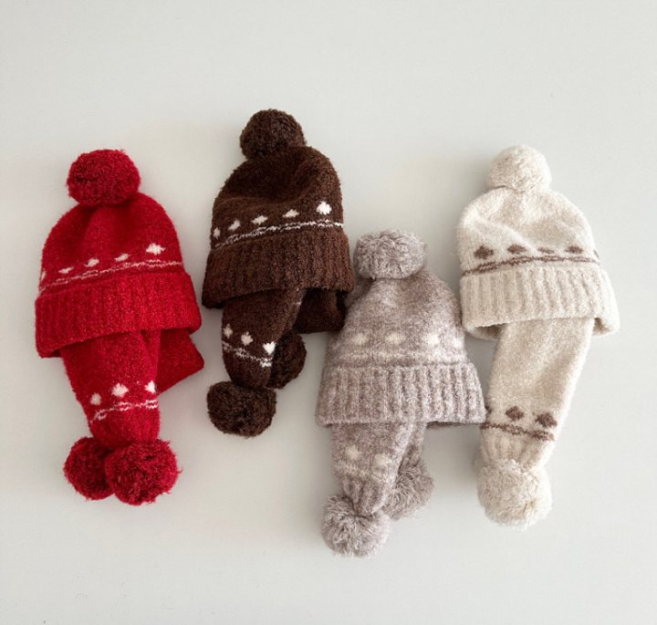 Miso - Korean Children Fashion - #toddlerclothing - Otaru Pom Hat - 2