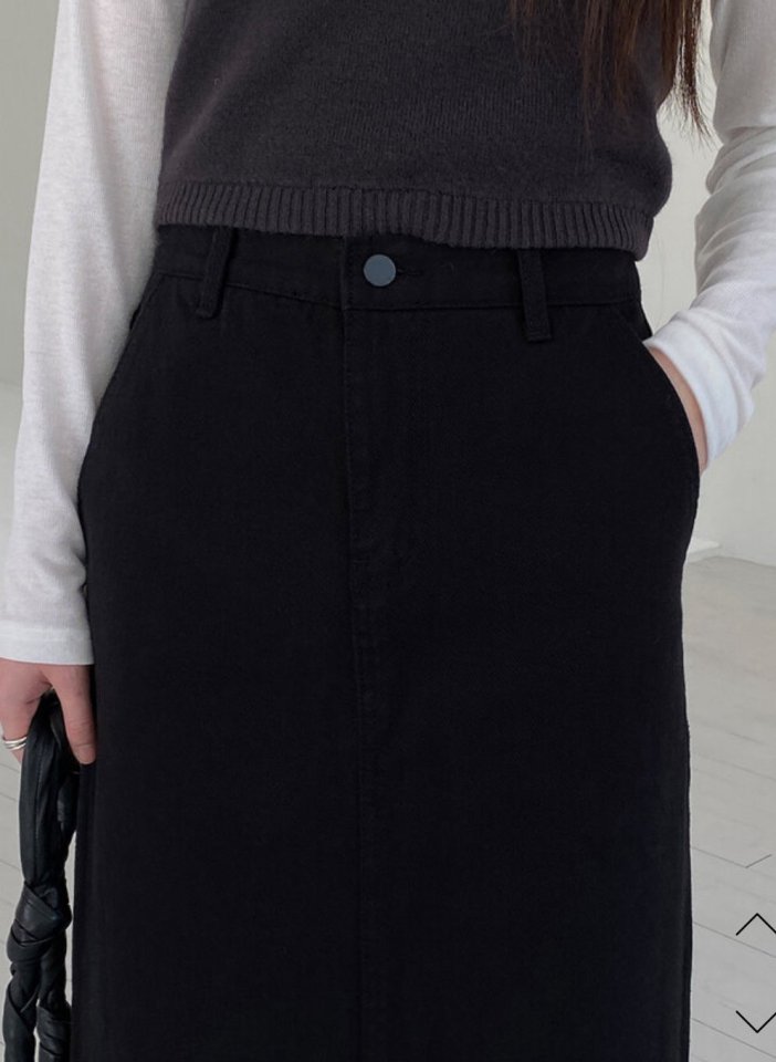 Moani - Korean Women Fashion - #momslook - Fave Back Slit Denim Skirt - 10