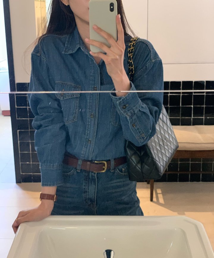 Moani - Korean Women Fashion - #momslook - Western Denim Shirts