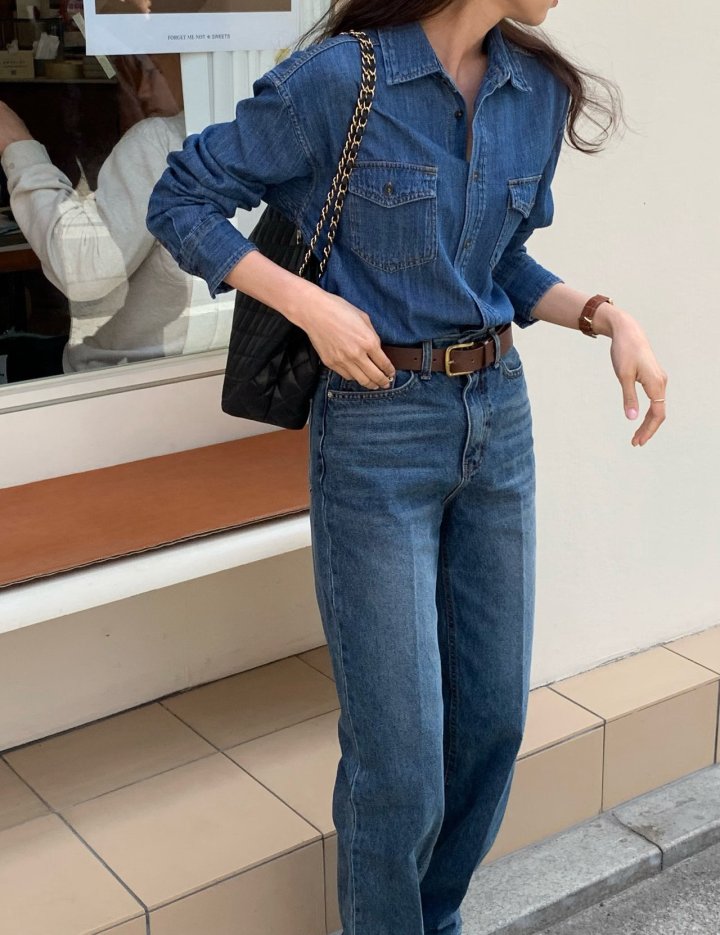 Moani - Korean Women Fashion - #momslook - Western Denim Shirts - 7