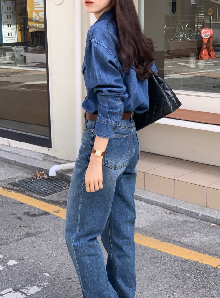 Moani - Korean Women Fashion - #momslook - Western Denim Shirts - 9