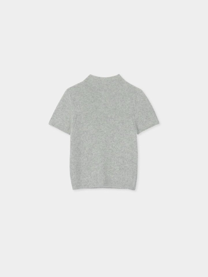 Moani - Korean Women Fashion - #momslook - Turtle Neck Half Sleeve Raccoon Knit - 5