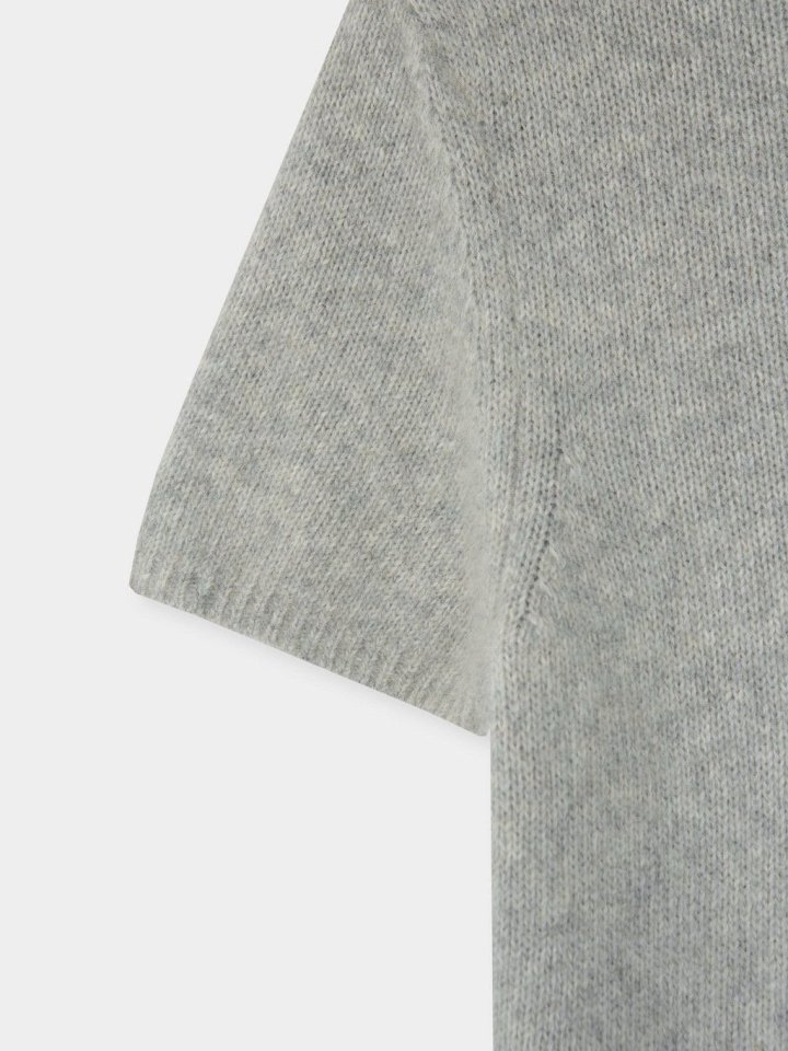 Moani - Korean Women Fashion - #momslook - Turtle Neck Half Sleeve Raccoon Knit - 7