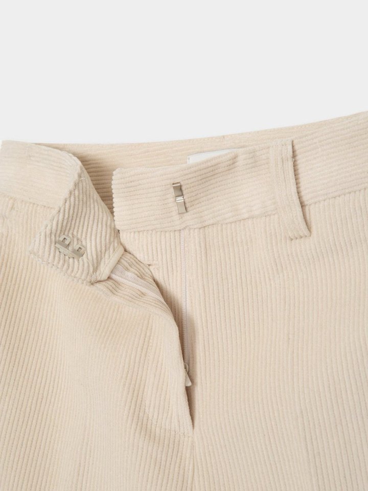 Moani - Korean Women Fashion - #momslook - Corduroy Semi Wide Pants - 3