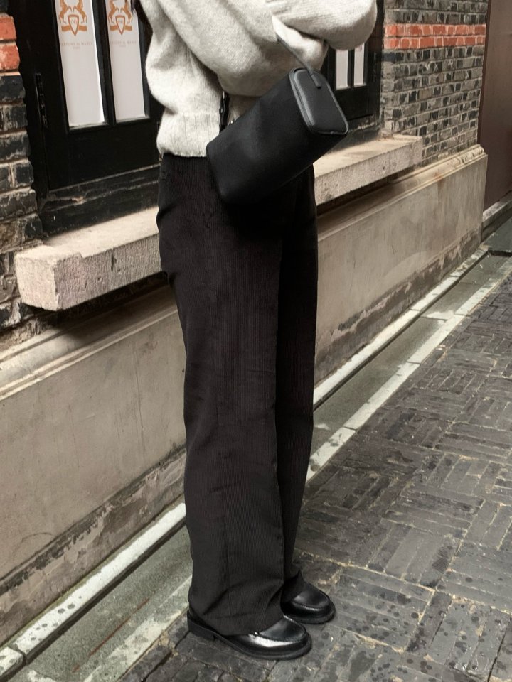 Moani - Korean Women Fashion - #momslook - Corduroy Semi Wide Pants - 10