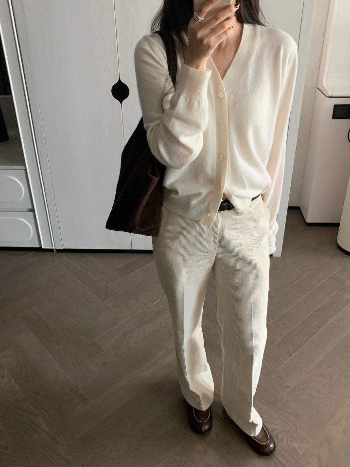 Moani - Korean Women Fashion - #momslook - Corduroy Semi Wide Pants - 2