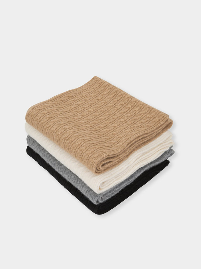 Moani - Korean Women Fashion - #momslook - Wool Cashmere Cable Muffler