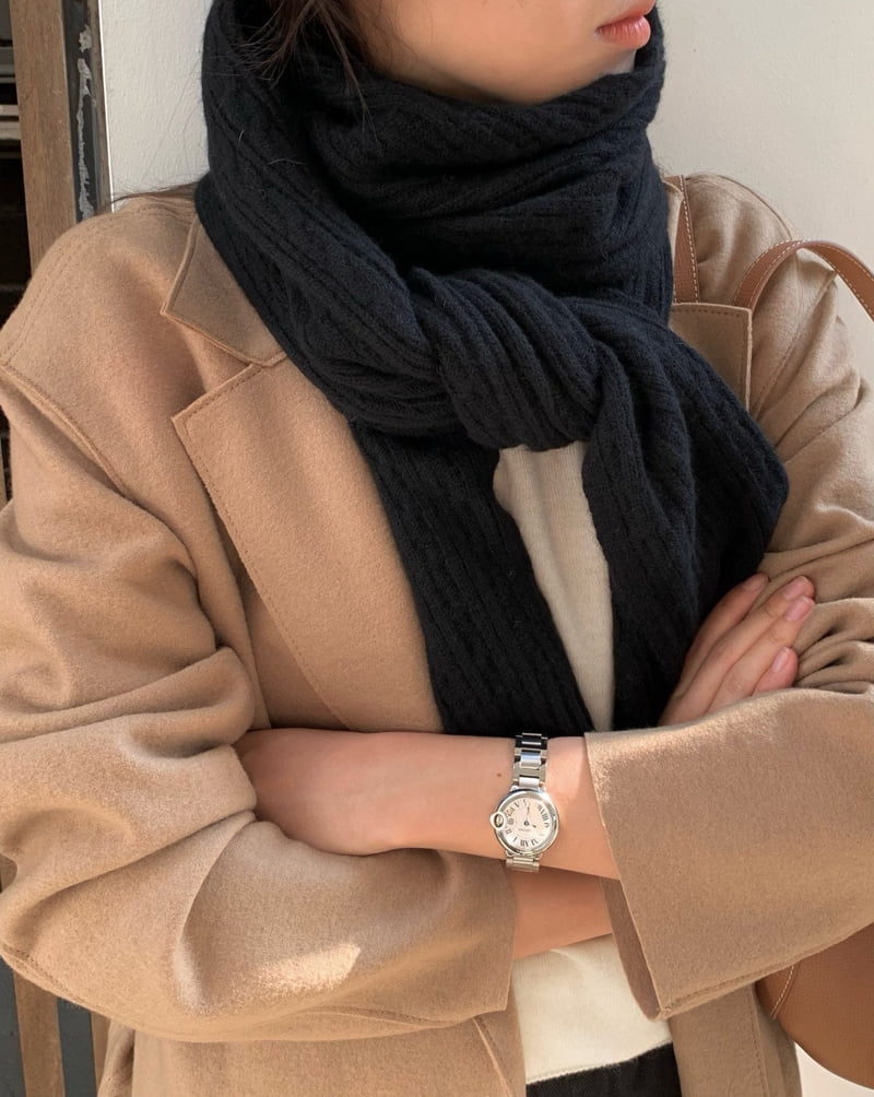 Moani - Korean Women Fashion - #momslook - Wool Cashmere Cable Muffler - 11