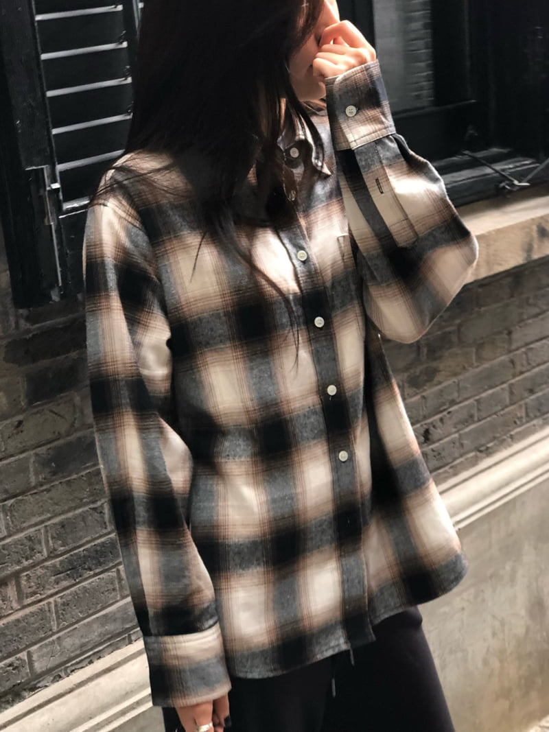 Moani - Korean Women Fashion - #pursuepretty - Classic Over Check Shirt - 9