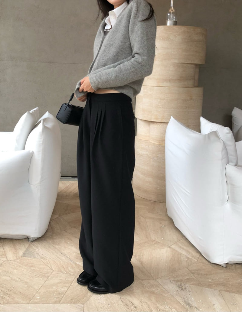 Moani - Korean Women Fashion - #restrostyle - Wool Low Wide Slacks - 7