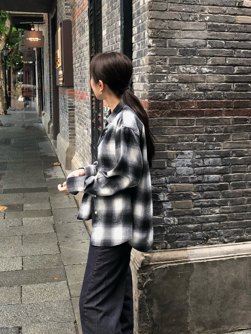 Moani - Korean Women Fashion - #romanticstyle - Classic Over Check Shirt - 11
