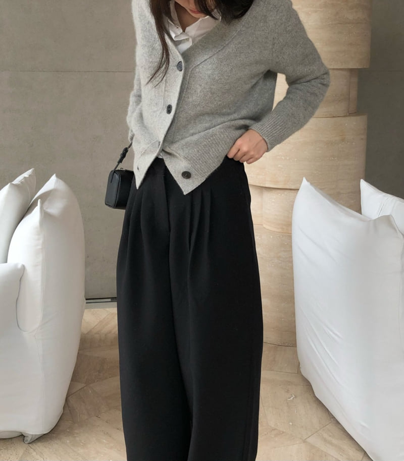 Moani - Korean Women Fashion - #romanticstyle - Wool Low Wide Slacks - 8