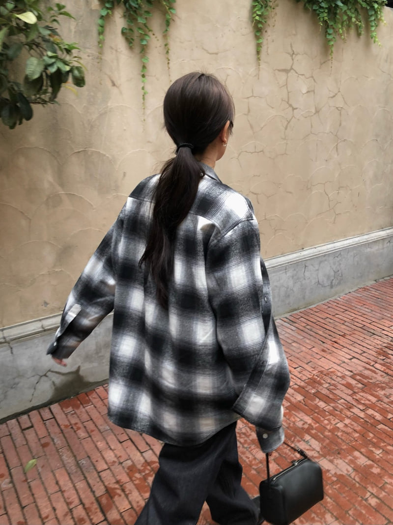 Moani - Korean Women Fashion - #shopsmall - Classic Over Check Shirt - 12