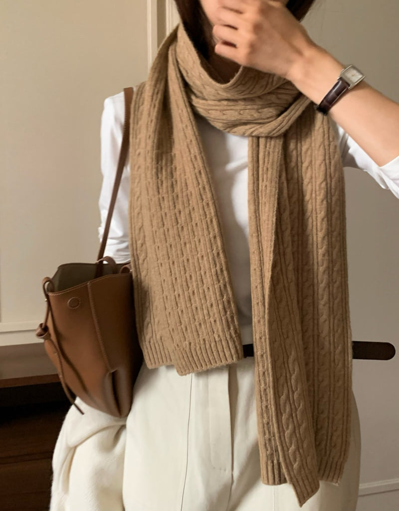 Moani - Korean Women Fashion - #shopsmall - Wool Cashmere Cable Muffler - 8