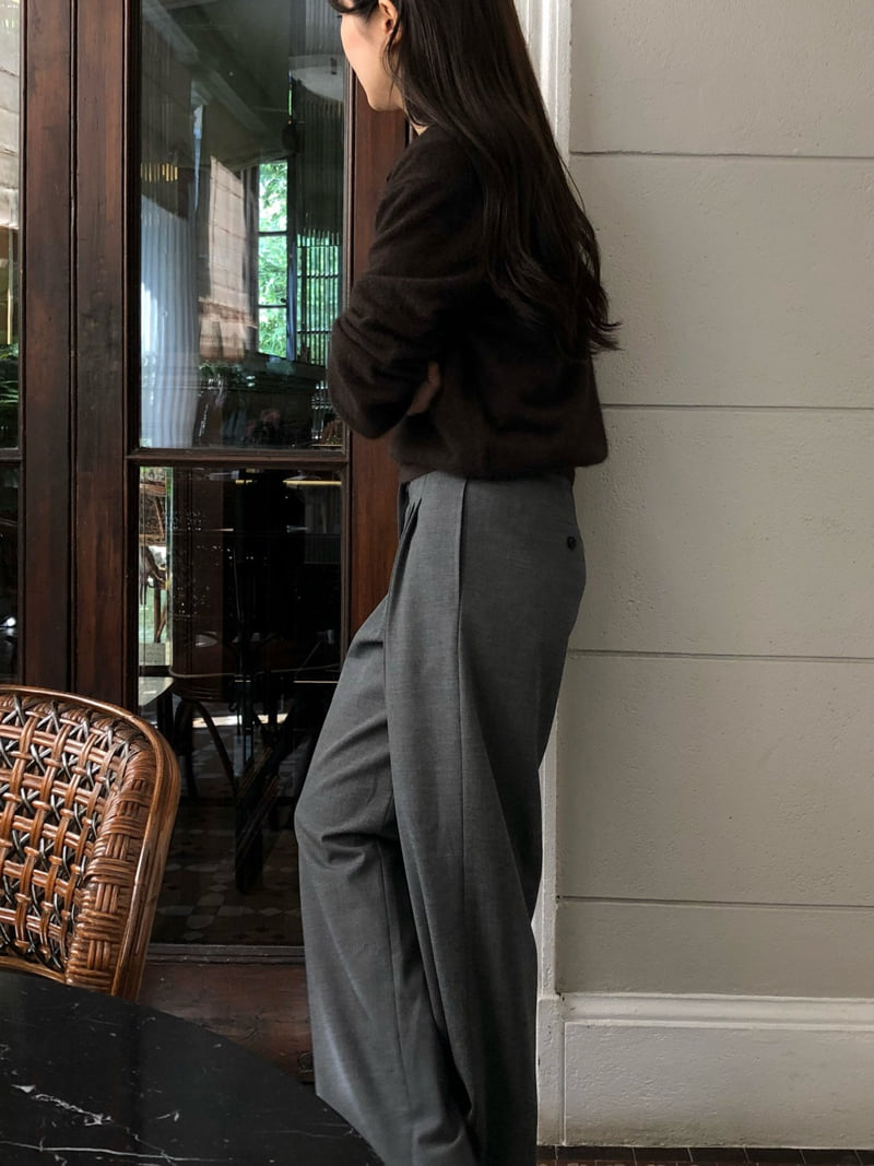 Moani - Korean Women Fashion - #womensfashion - Wool Low Wide Slacks - 4