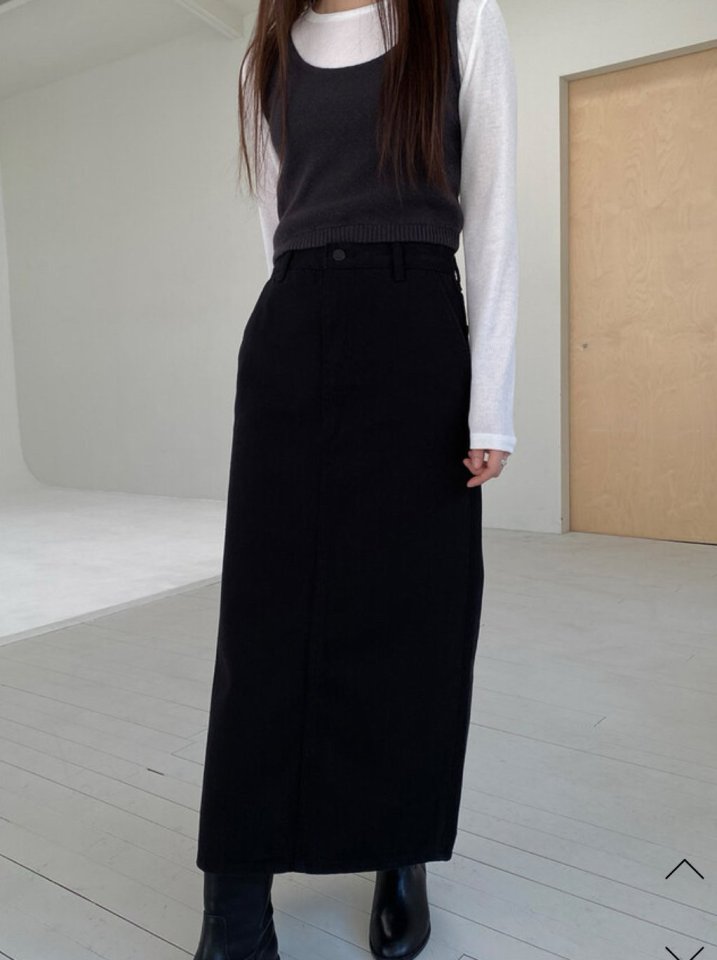 Moani - Korean Women Fashion - #womensfashion - Fave Back Slit Denim Skirt - 11