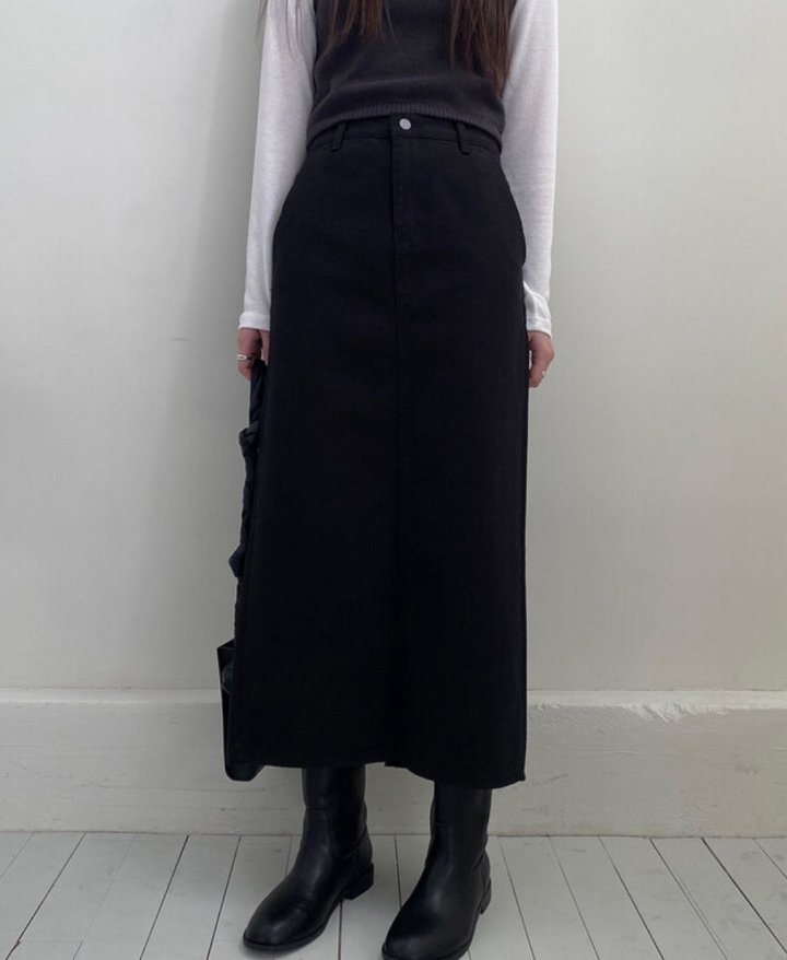 Moani - Korean Women Fashion - #womensfashion - Fave Back Slit Denim Skirt - 9