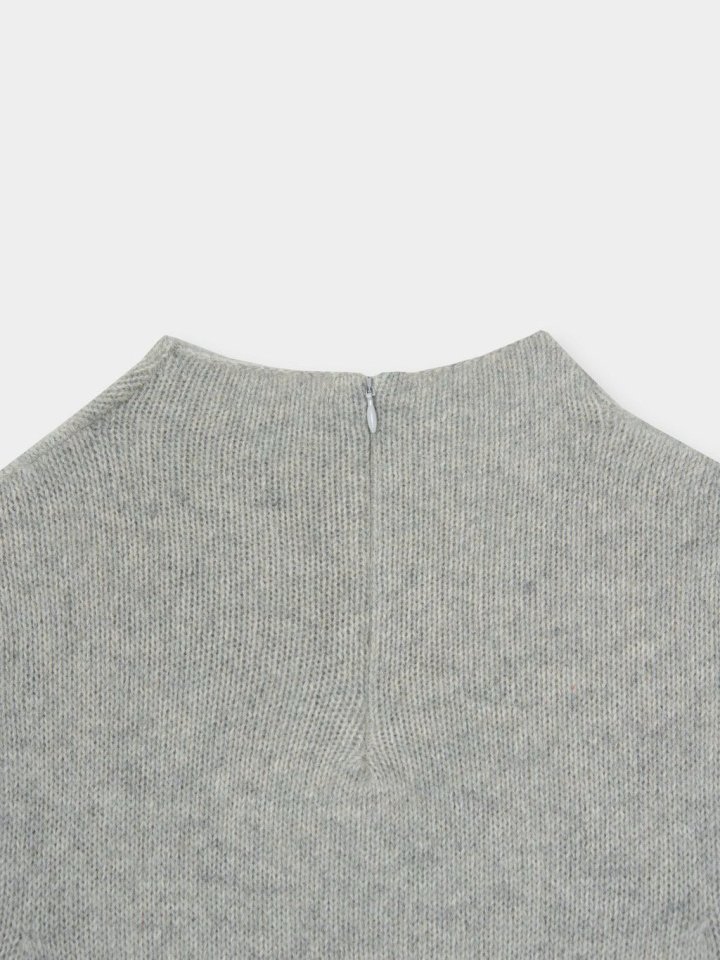 Moani - Korean Women Fashion - #womensfashion - Turtle Neck Half Sleeve Raccoon Knit - 10