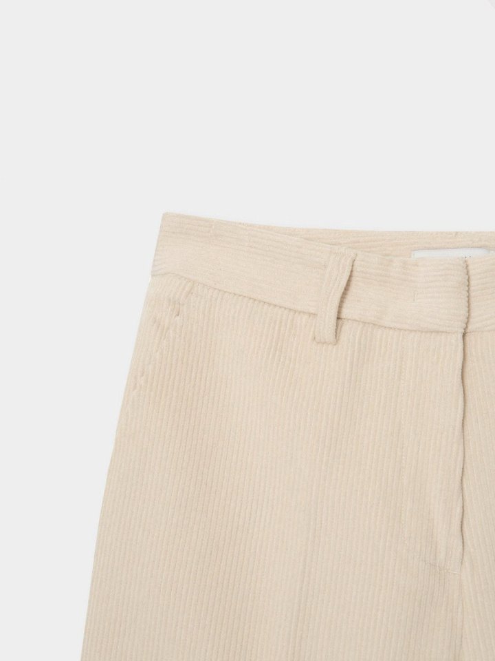 Moani - Korean Women Fashion - #momslook - Corduroy Semi Wide Pants - 4