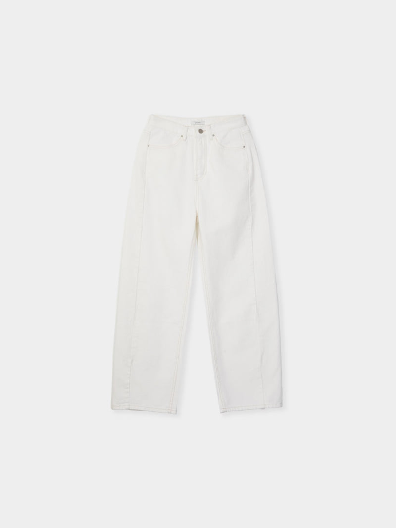 Moani - Korean Women Fashion - #womensfashion - Curved Denim Pants