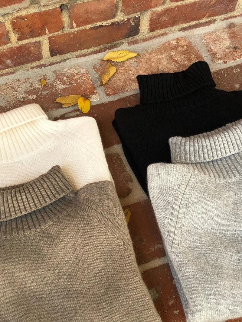 Moani - Korean Women Fashion - #womensfashion - Mink Cashmere Turtleneck Knit