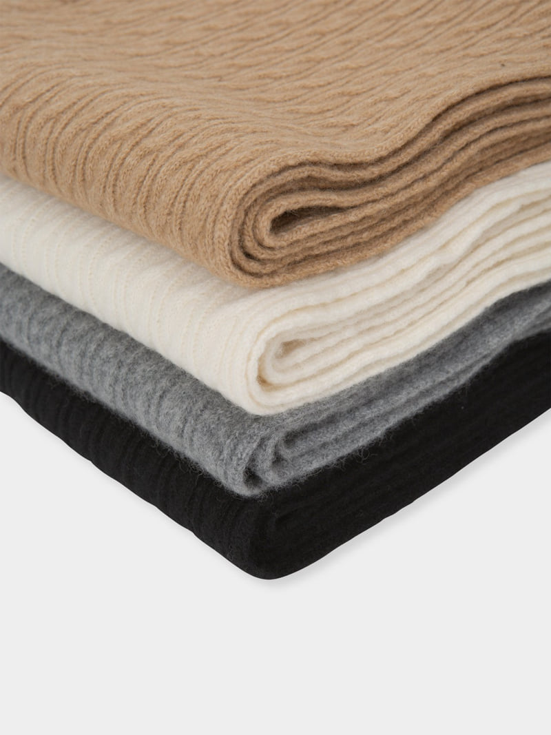 Moani - Korean Women Fashion - #womensfashion - Wool Cashmere Cable Muffler - 2