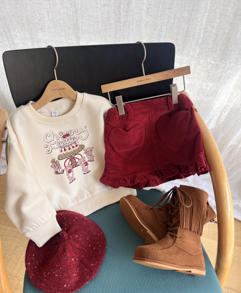 Momo Ann - Korean Children Fashion - #childofig - Cherry Sweatshirt - 5