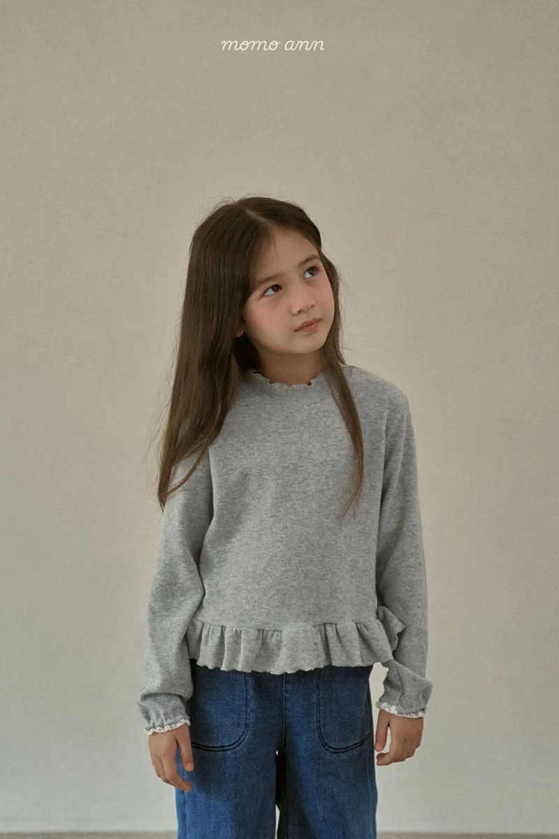Momo Ann - Korean Children Fashion - #designkidswear - Brushed Wide Denim Pants - 5