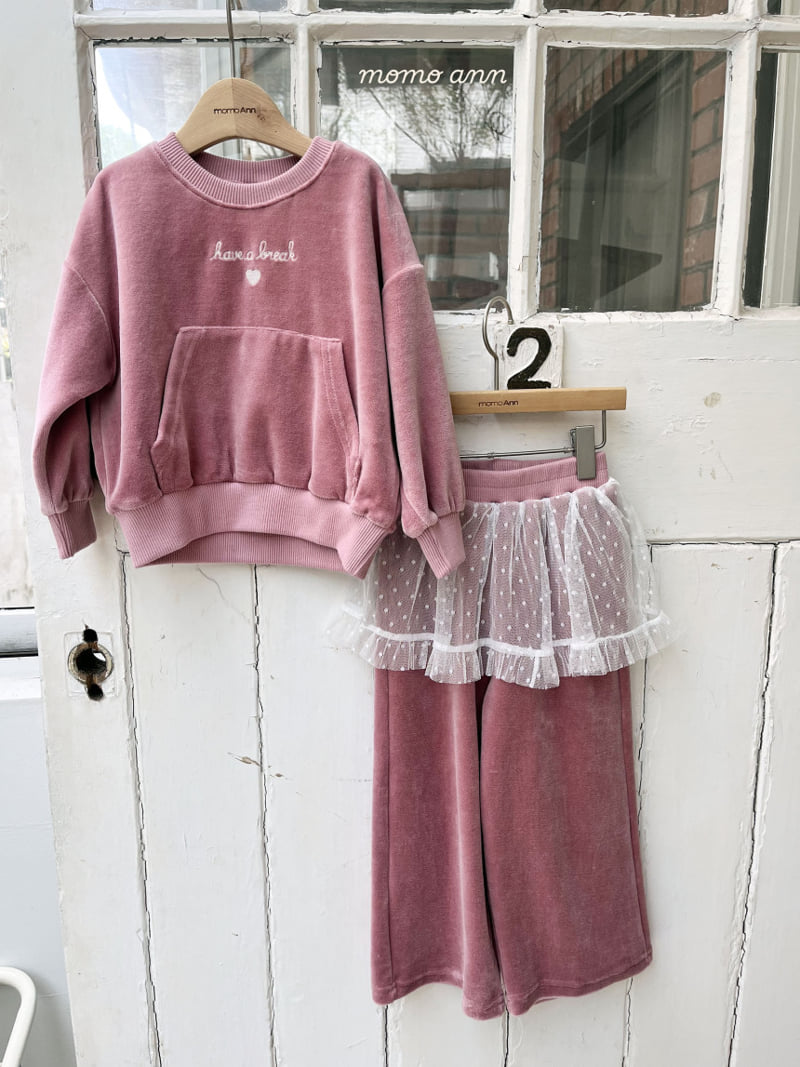 Momo Ann - Korean Children Fashion - #fashionkids - Velour Set