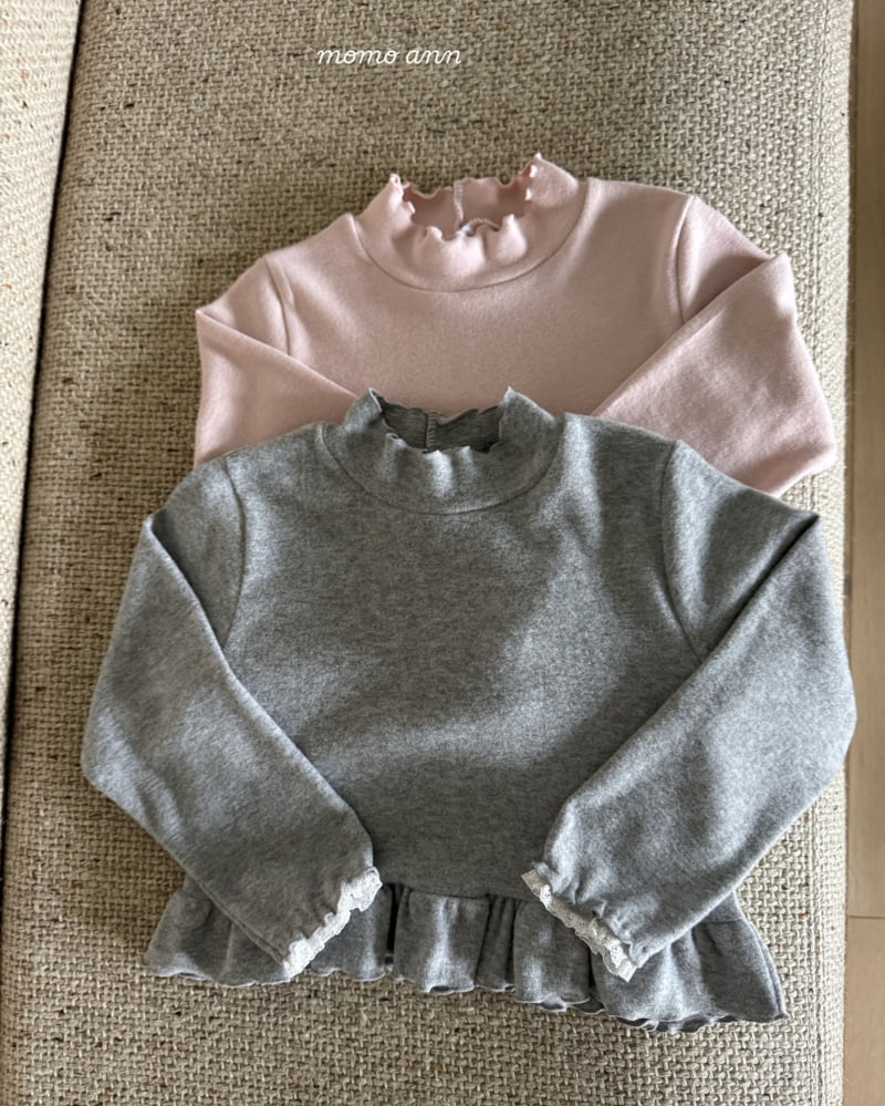 Momo Ann - Korean Children Fashion - #fashionkids - Frill Turtleneck Tee - 4