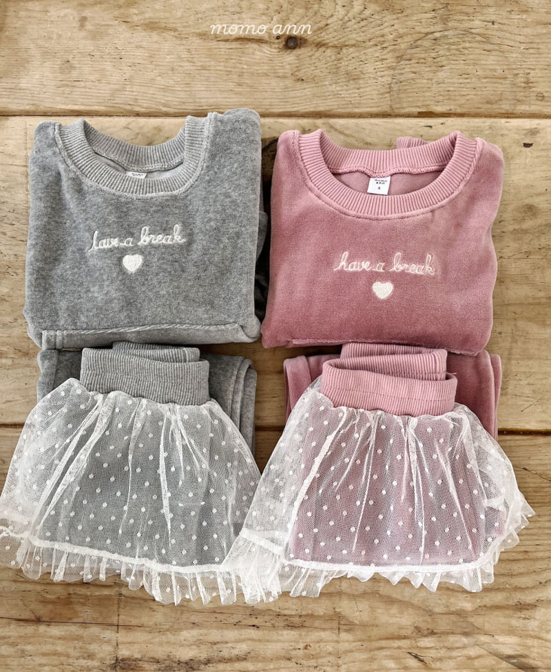 Momo Ann - Korean Children Fashion - #kidsshorts - Velour Set - 2
