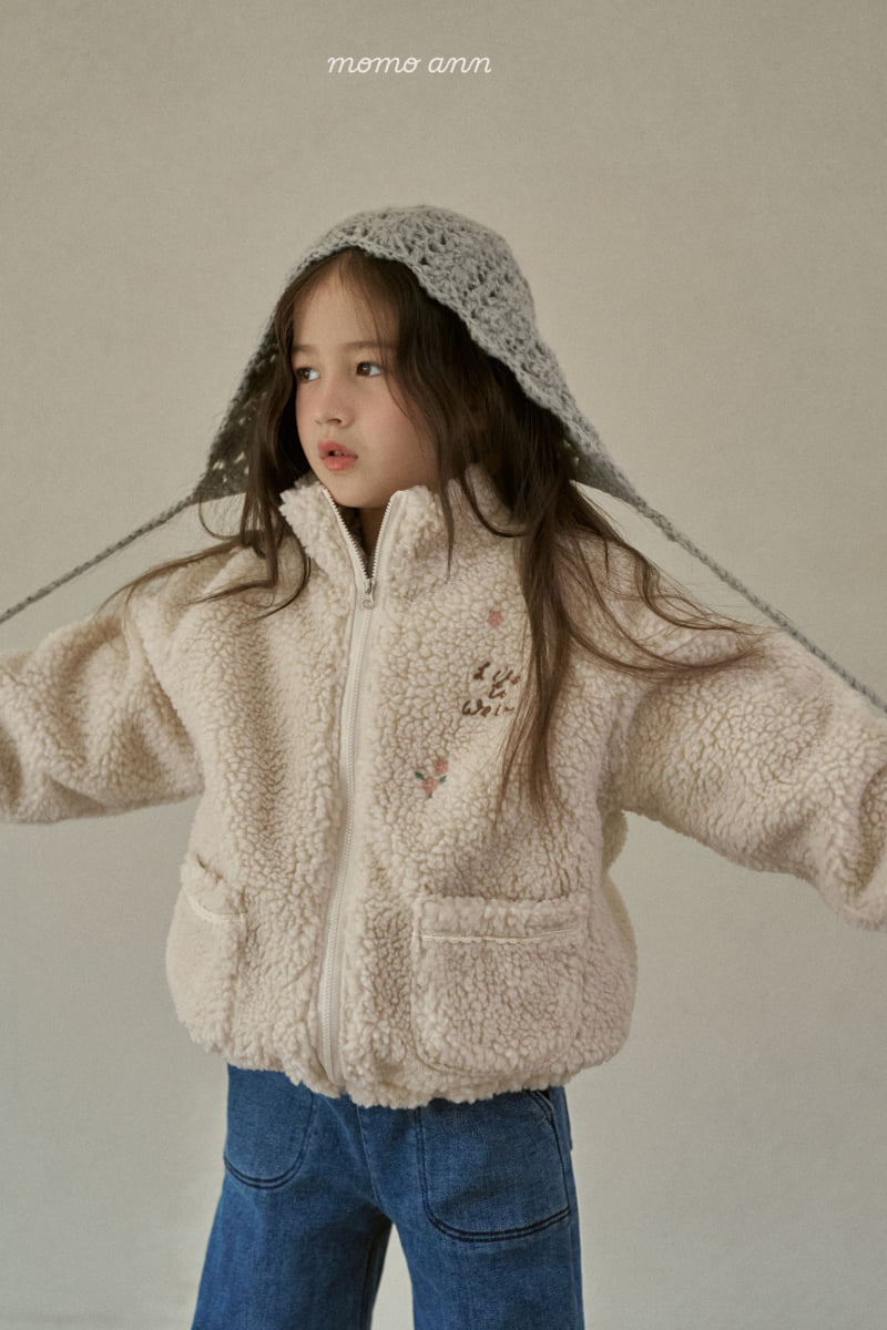 Momo Ann - Korean Children Fashion - #kidsshorts - Fleece Zip-Up - 7