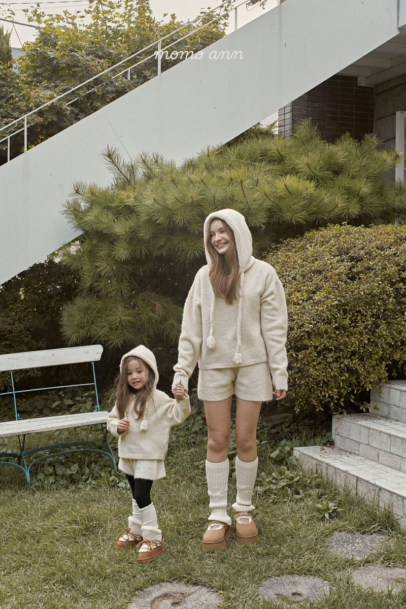Momo Ann - Korean Women Fashion - #womensfashion - Knit Hood Set (with Mom) - 4