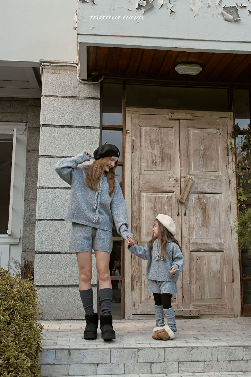 Momo Ann - Korean Women Fashion - #womensfashion - Knit Hood Set (with Mom)