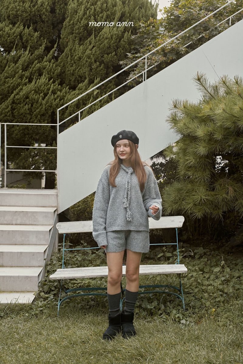Momo Ann - Korean Women Fashion - #womensfashion - Knit Hood Set (with Mom) - 3