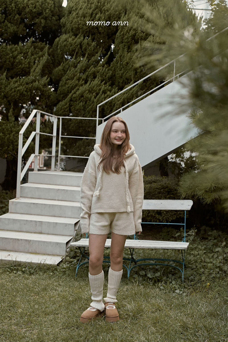 Momo Ann - Korean Women Fashion - #womensfashion - Knit Hood Set (with Mom) - 5