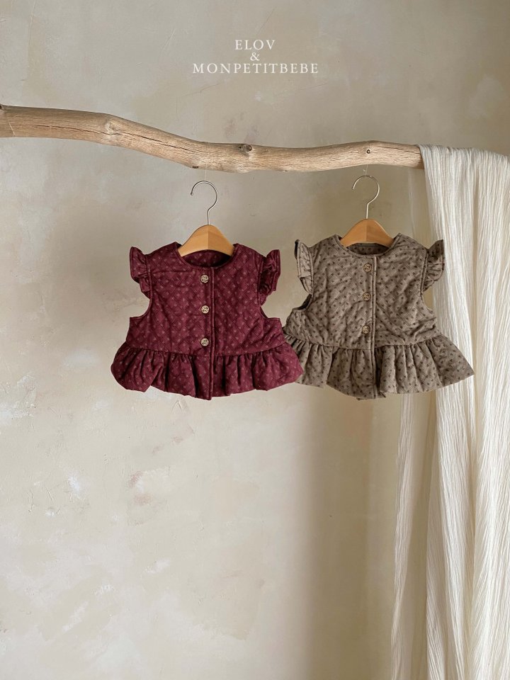 Mon Petit Bebe - Korean Baby Fashion - #babyfashion - Elba Frill Vest
