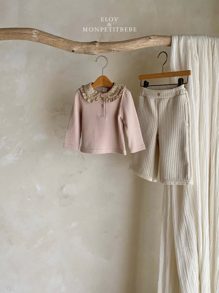 Mon Petit Bebe - Korean Baby Fashion - #babygirlfashion - Lumiel Collar Tee - 5